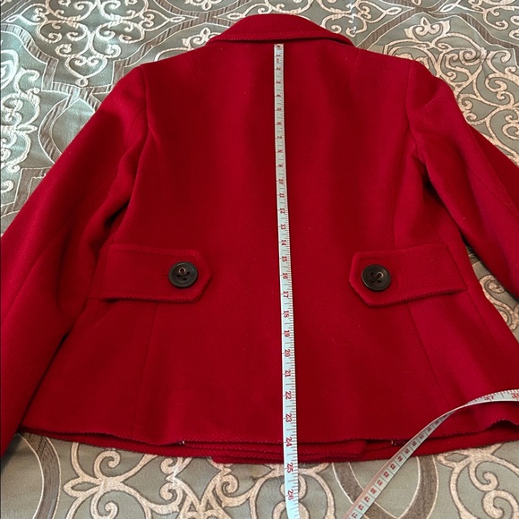 Talbots Red Wool blend Double-breasted coat. Size 8 - Picture 6 of 9